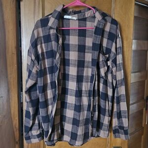 Brown flannel top